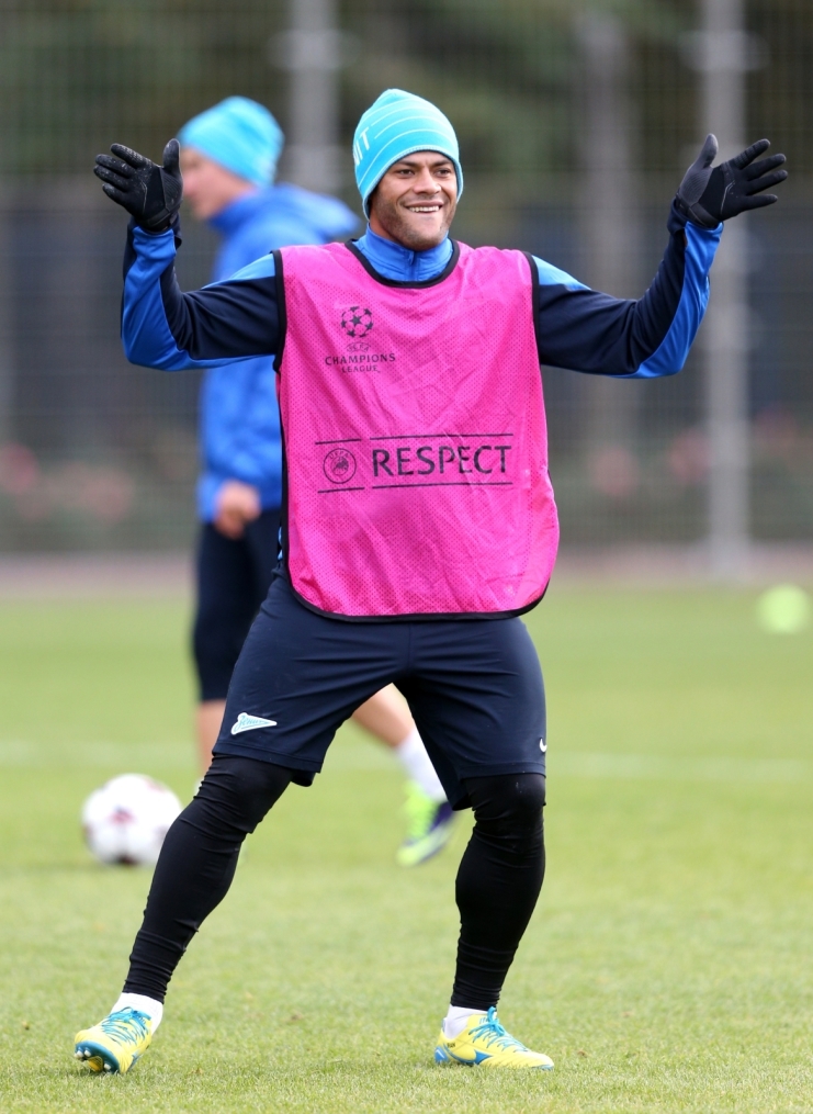 Тренировка  «Зенита» перед  матчем Лиги чемпионов УЕФА 2013/2014, «Зенит» — «Аустрия»