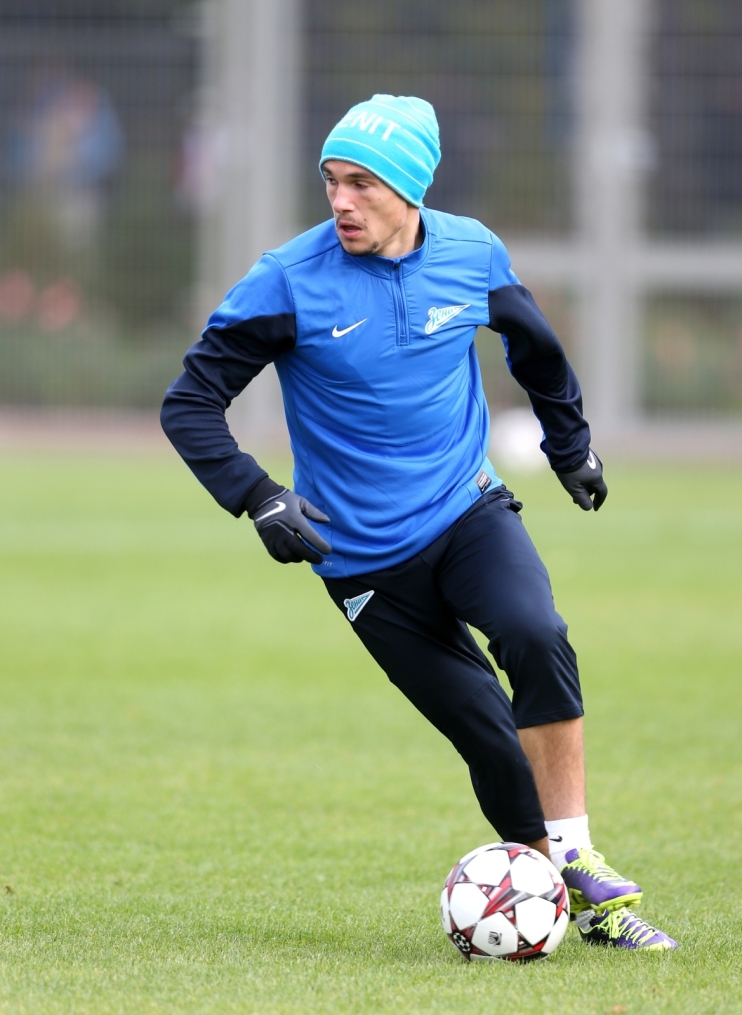 Тренировка  «Зенита» перед  матчем Лиги чемпионов УЕФА 2013/2014, «Зенит» — «Аустрия»