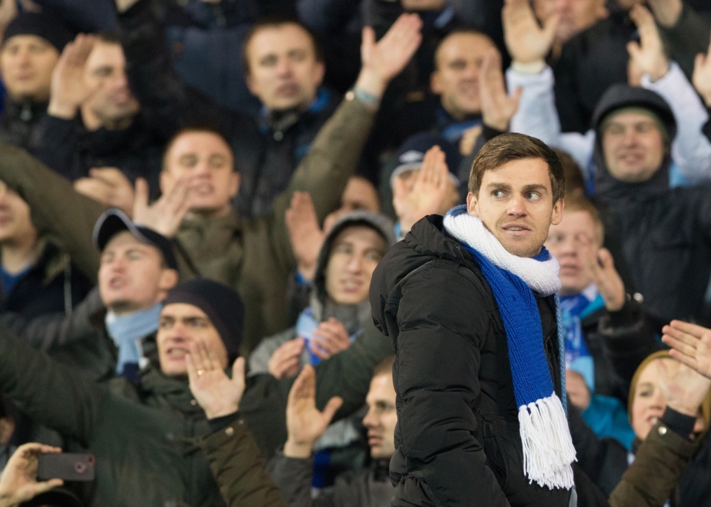 Николас Ломбертс на фанатском вираже «Петровского»