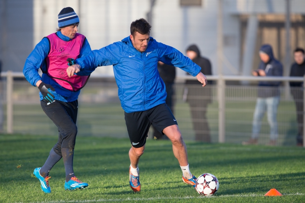 Тренировка «Зенита» перед матчем Лиги Чемпионов с «Атлетико»