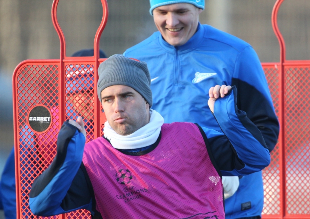 Тренировка «Зенита» перед матчем Лиги Чемпионов с «Атлетико»