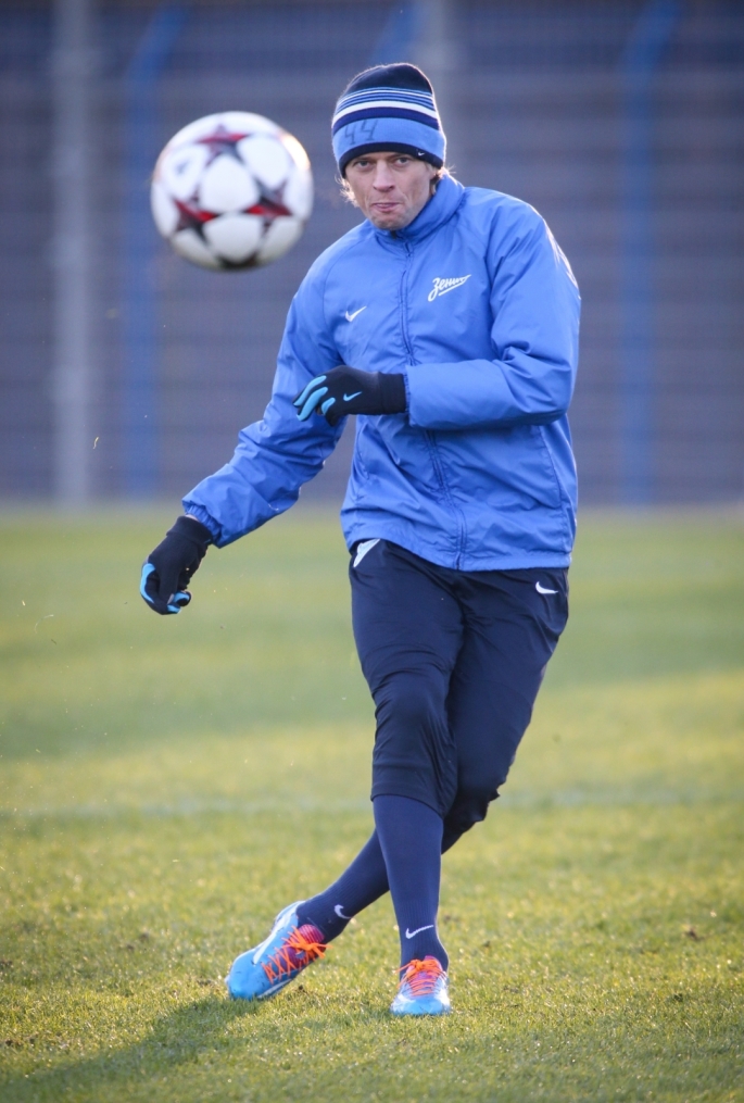 Тренировка «Зенита» перед матчем Лиги Чемпионов с «Атлетико»