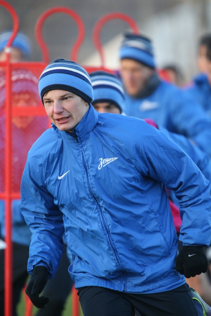 Тренировка «Зенита» перед матчем Лиги Чемпионов с «Атлетико»