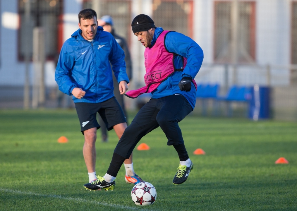 Тренировка «Зенита» перед матчем Лиги Чемпионов с «Атлетико»