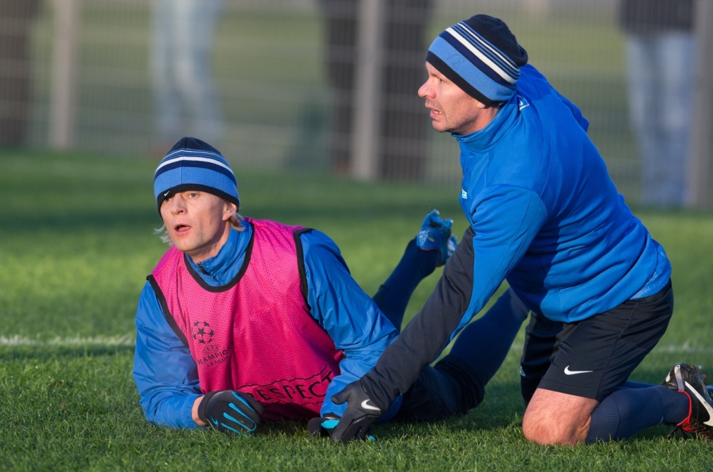 Тренировка «Зенита» перед матчем Лиги Чемпионов с «Атлетико»