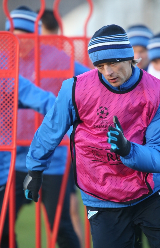 Тренировка «Зенита» перед матчем Лиги Чемпионов с «Атлетико»