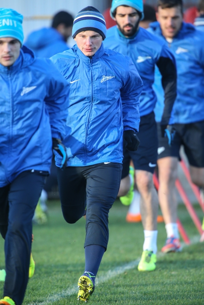 Тренировка «Зенита» перед матчем Лиги Чемпионов с «Атлетико»