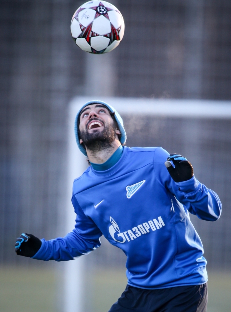 Тренировка «Зенита» перед матчем Лиги Чемпионов с «Атлетико»