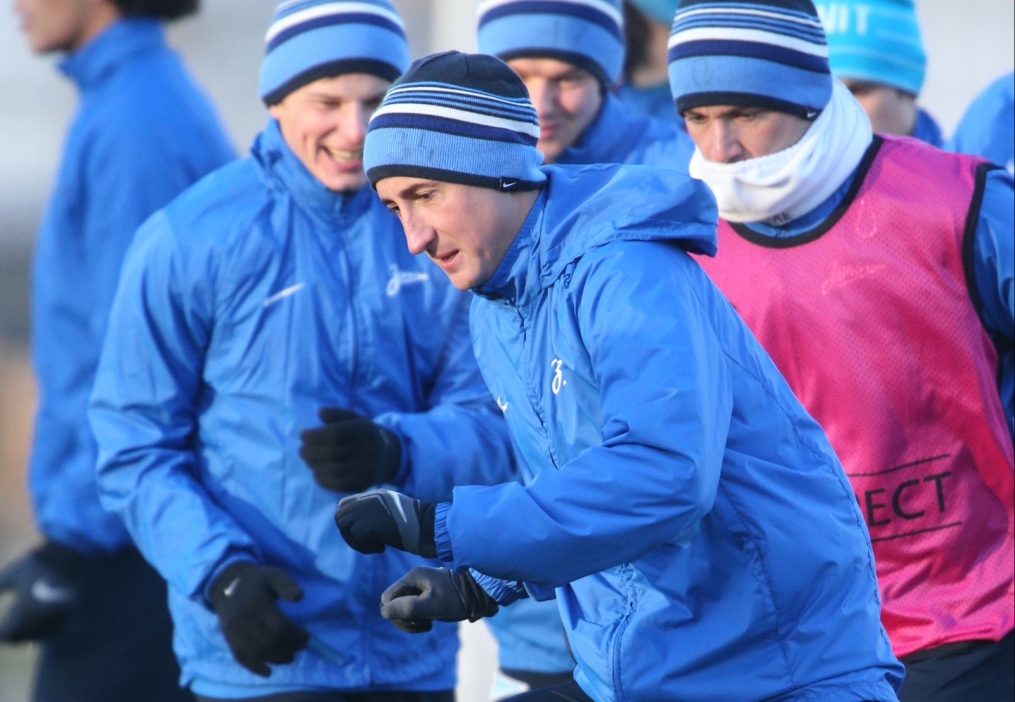 Тренировка «Зенита» перед матчем Лиги Чемпионов с «Атлетико»