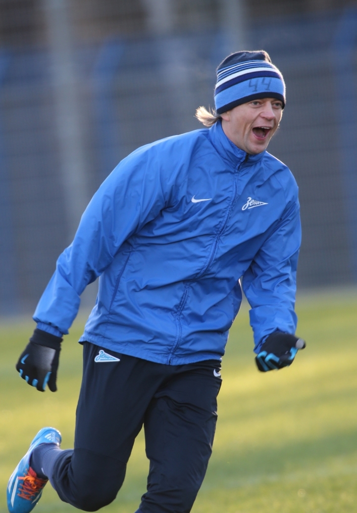 Тренировка «Зенита» перед матчем Лиги Чемпионов с «Атлетико»