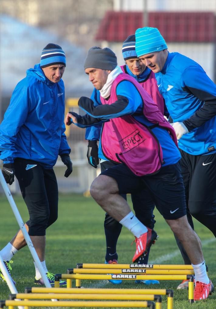 Тренировка «Зенита» перед матчем Лиги Чемпионов с «Атлетико»