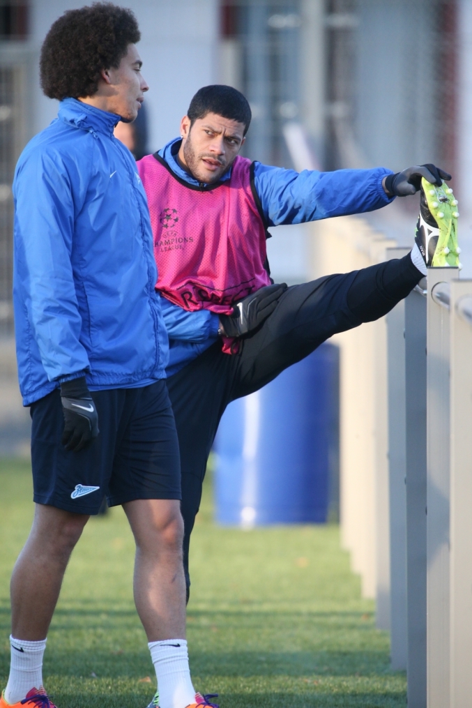 Тренировка «Зенита» перед матчем Лиги Чемпионов с «Атлетико»