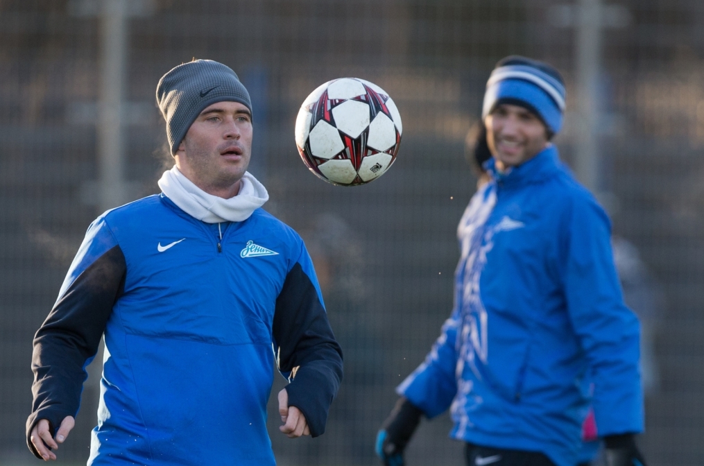 Тренировка «Зенита» перед матчем Лиги Чемпионов с «Атлетико»