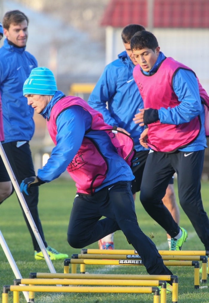 Тренировка «Зенита» перед матчем Лиги Чемпионов с «Атлетико»