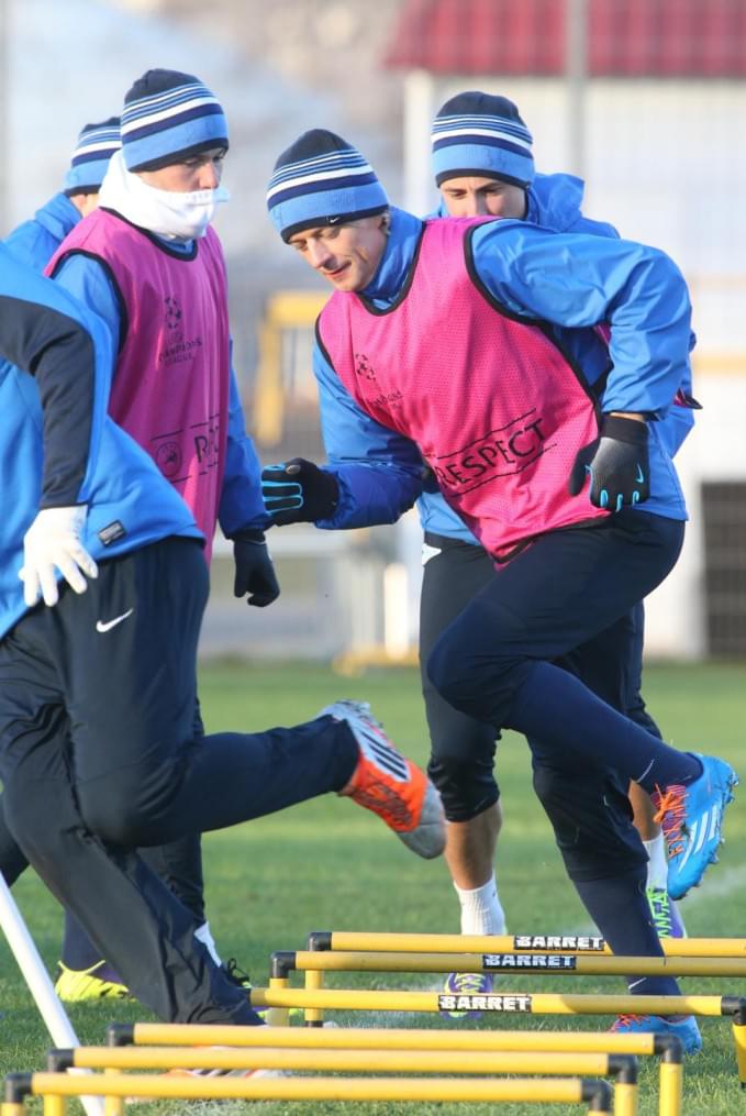 Тренировка «Зенита» перед матчем Лиги Чемпионов с «Атлетико»