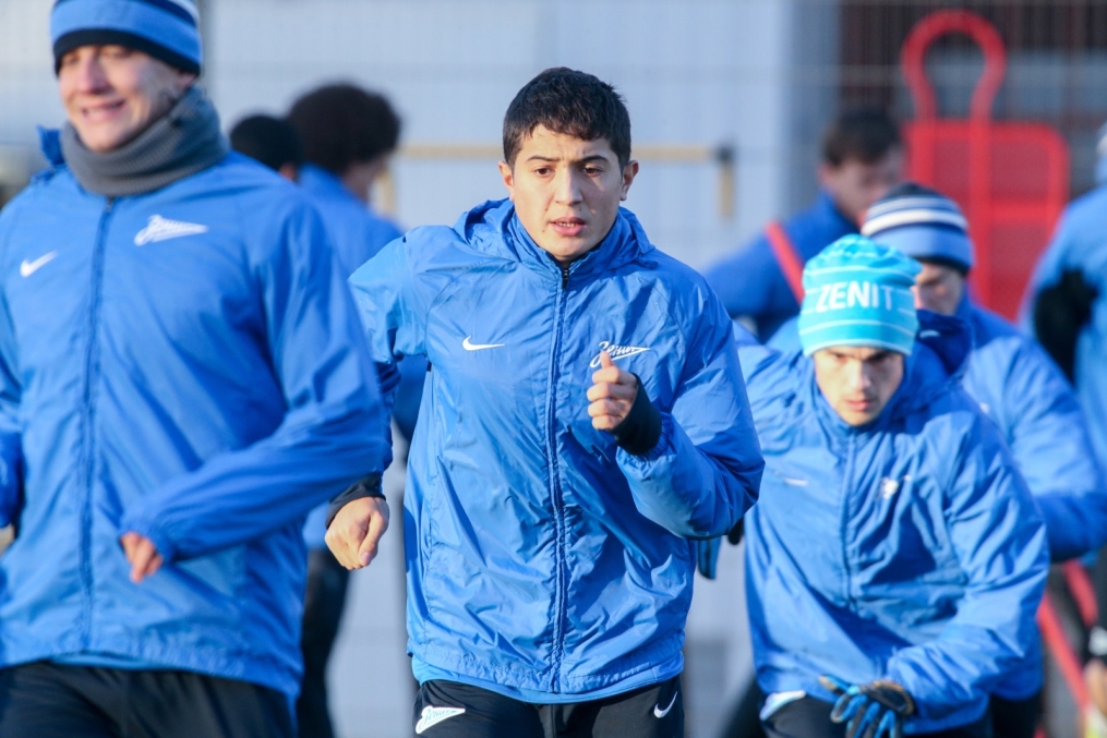 Тренировка «Зенита» перед матчем Лиги Чемпионов с «Атлетико»