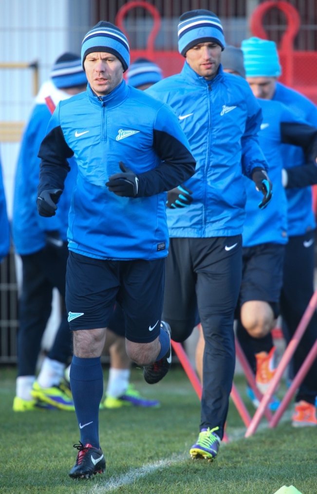 Тренировка «Зенита» перед матчем Лиги Чемпионов с «Атлетико»