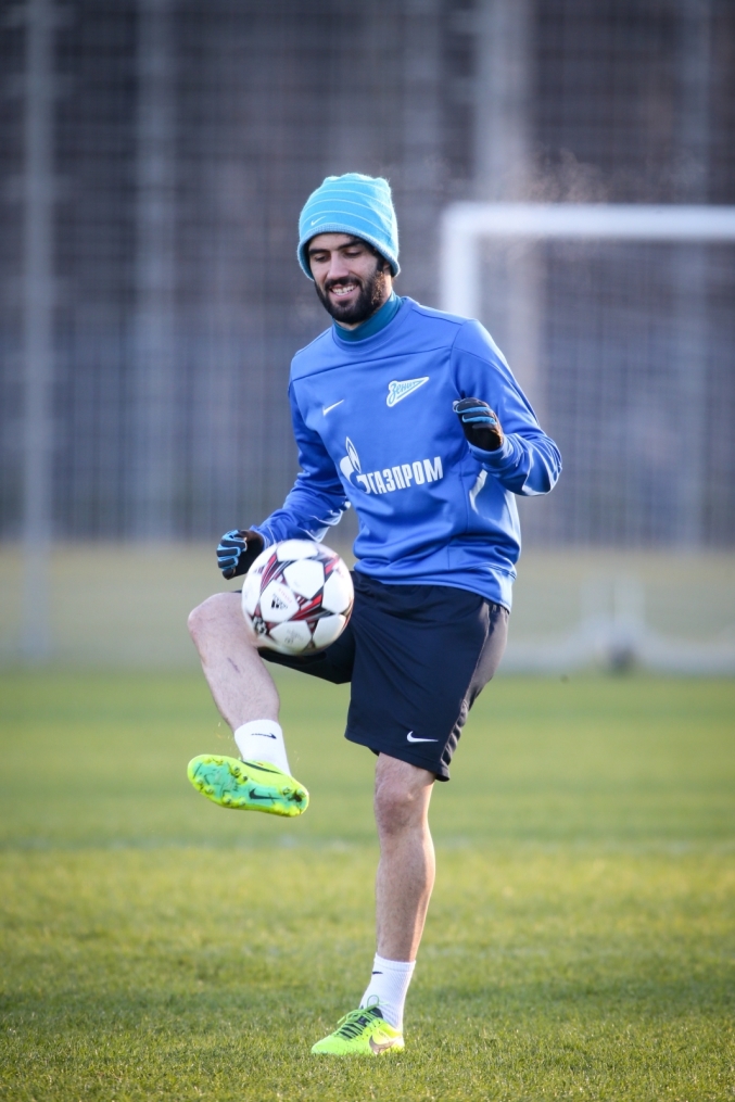 Тренировка «Зенита» перед матчем Лиги Чемпионов с «Атлетико»