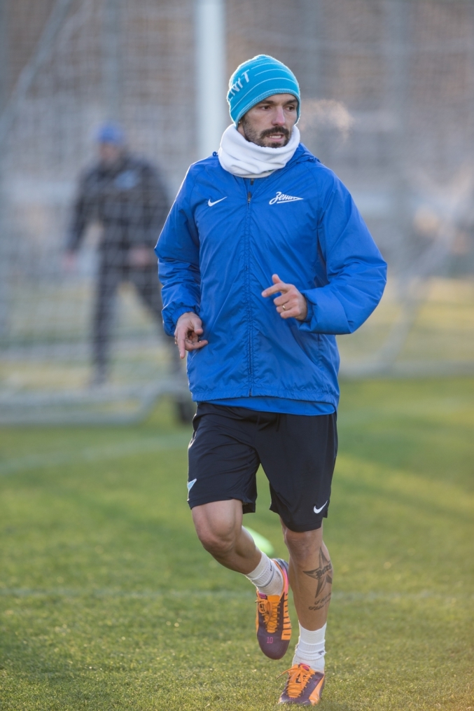 Тренировка «Зенита» перед матчем Лиги Чемпионов с «Атлетико»