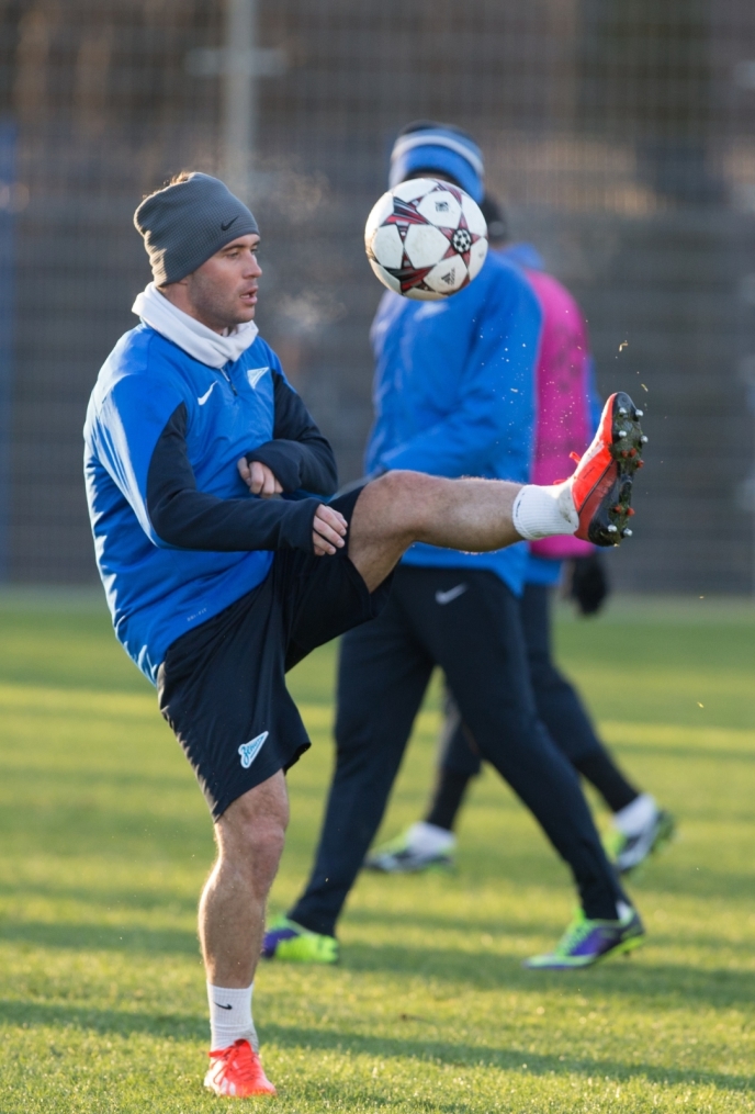 Тренировка «Зенита» перед матчем Лиги Чемпионов с «Атлетико»