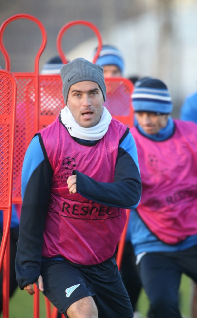 Тренировка «Зенита» перед матчем Лиги Чемпионов с «Атлетико»