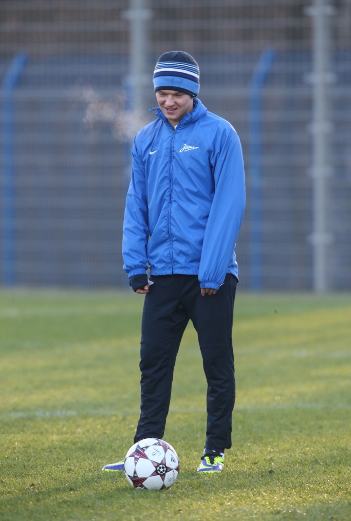 Тренировка «Зенита» перед матчем Лиги Чемпионов с «Атлетико»