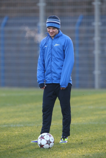 Тренировка «Зенита» перед матчем Лиги Чемпионов с «Атлетико»