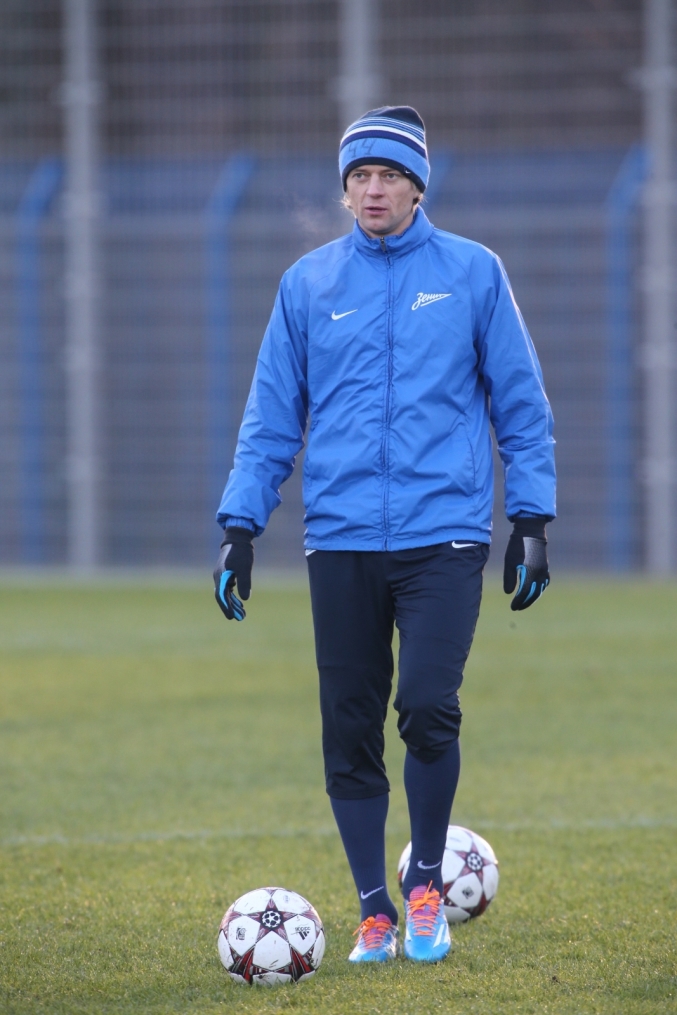 Тренировка «Зенита» перед матчем Лиги Чемпионов с «Атлетико»