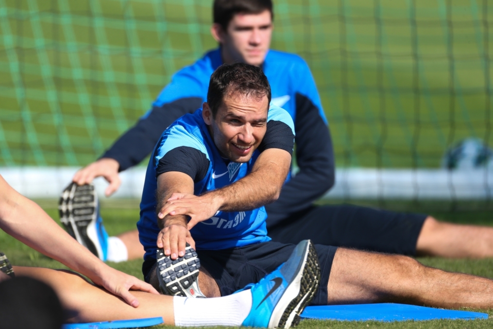 Зимние сборы в Дохе, утренняя тренировка