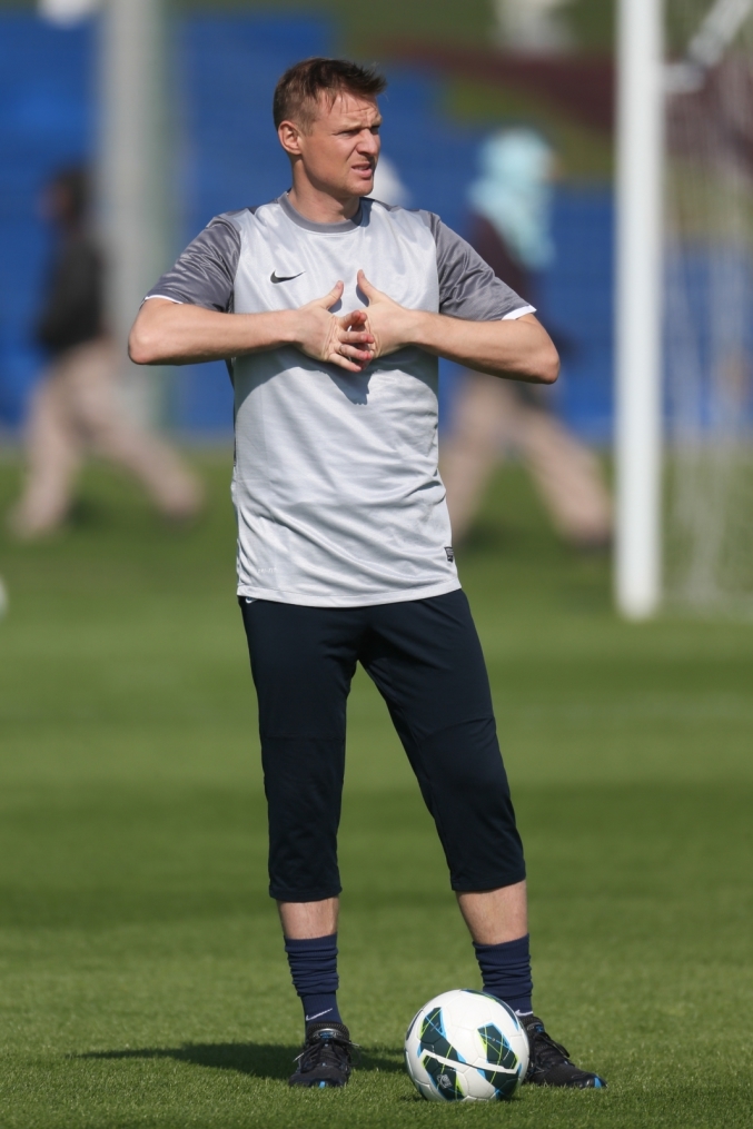 Зимние сборы в Дохе, утренняя тренировка