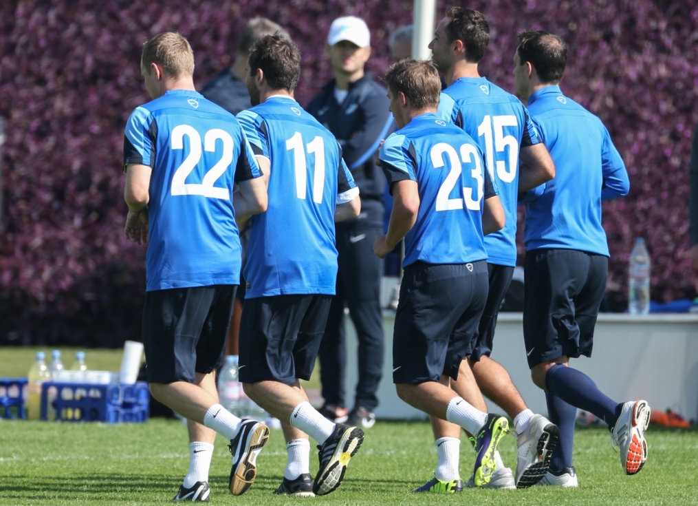 Зимние сборы в Дохе, утренняя тренировка