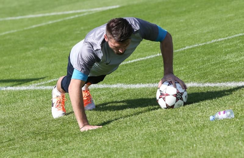 Зимние сборы в Дохе, утренняя тренировка