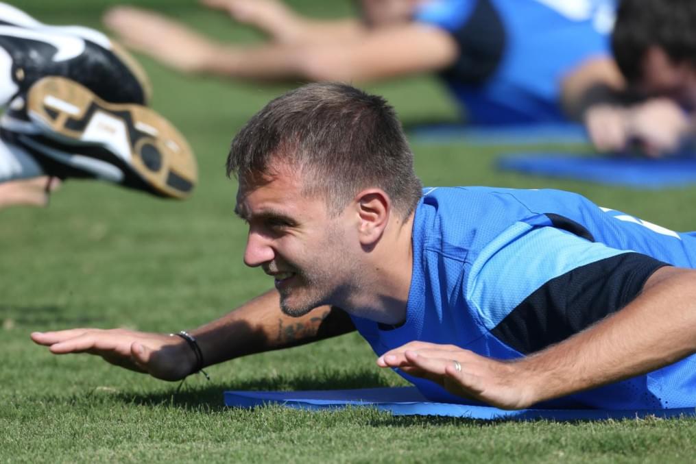 Зимние сборы в Дохе, утренняя тренировка