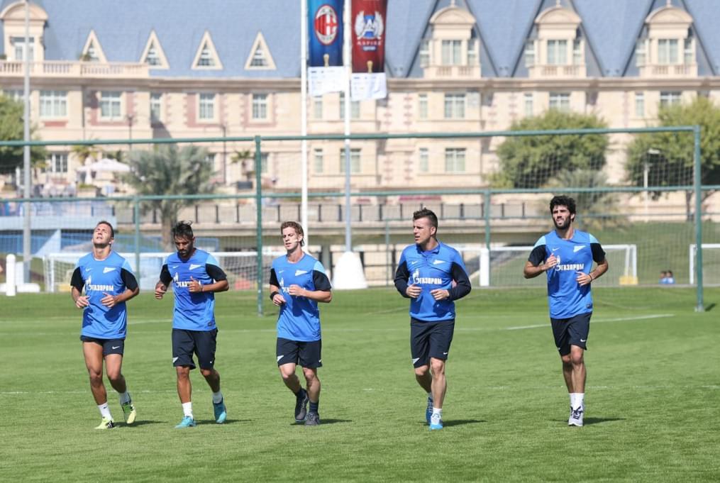 Зимние сборы в Дохе, утренняя тренировка