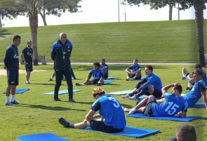 Зимние сборы в Дохе, утренняя тренировка