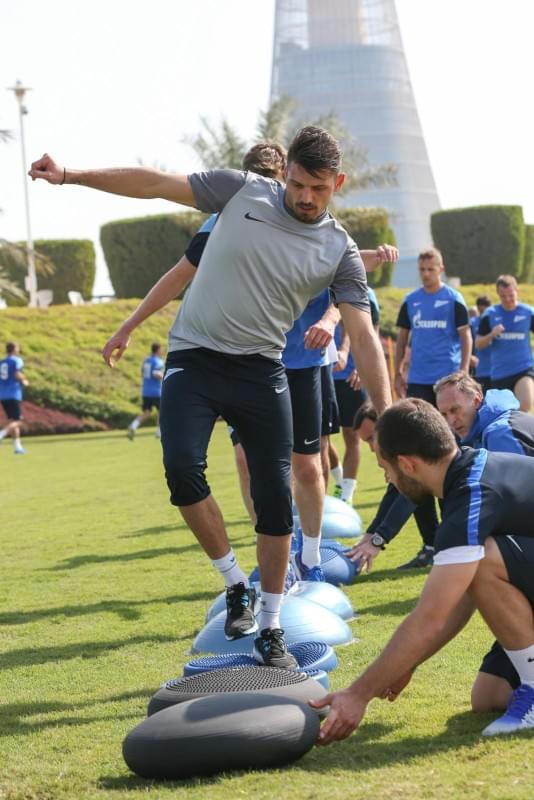 Сборы в Дохе: 16 января, утренняя тренировка