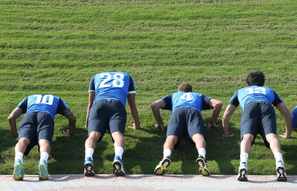 Сборы в Дохе: 16 января, утренняя тренировка