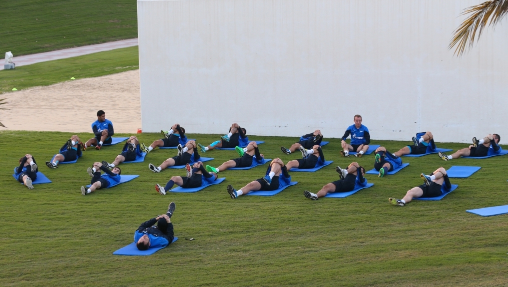 Сборы в Дохе: 19 января, вечерняя тренировка