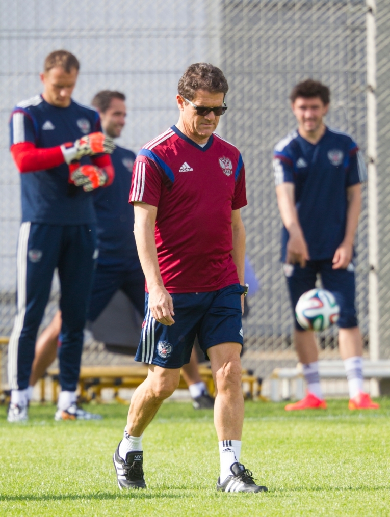 Тренировка сборной России перед матчем со Слоавкией