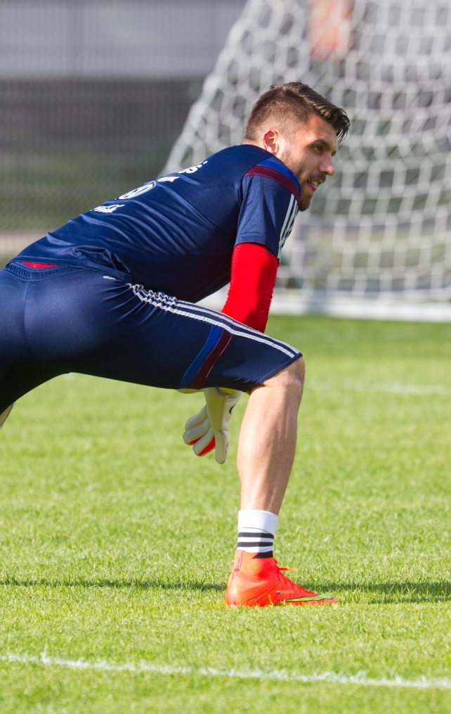 Тренировка сборной России перед матчем со Слоавкией