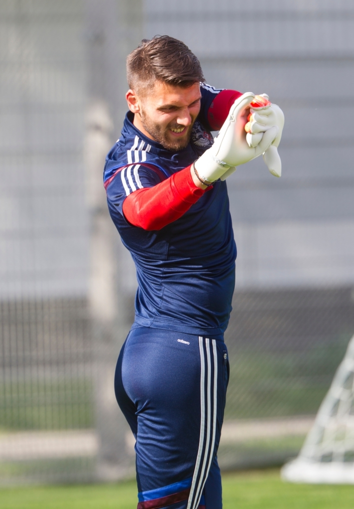 Тренировка сборной России перед матчем со Слоавкией