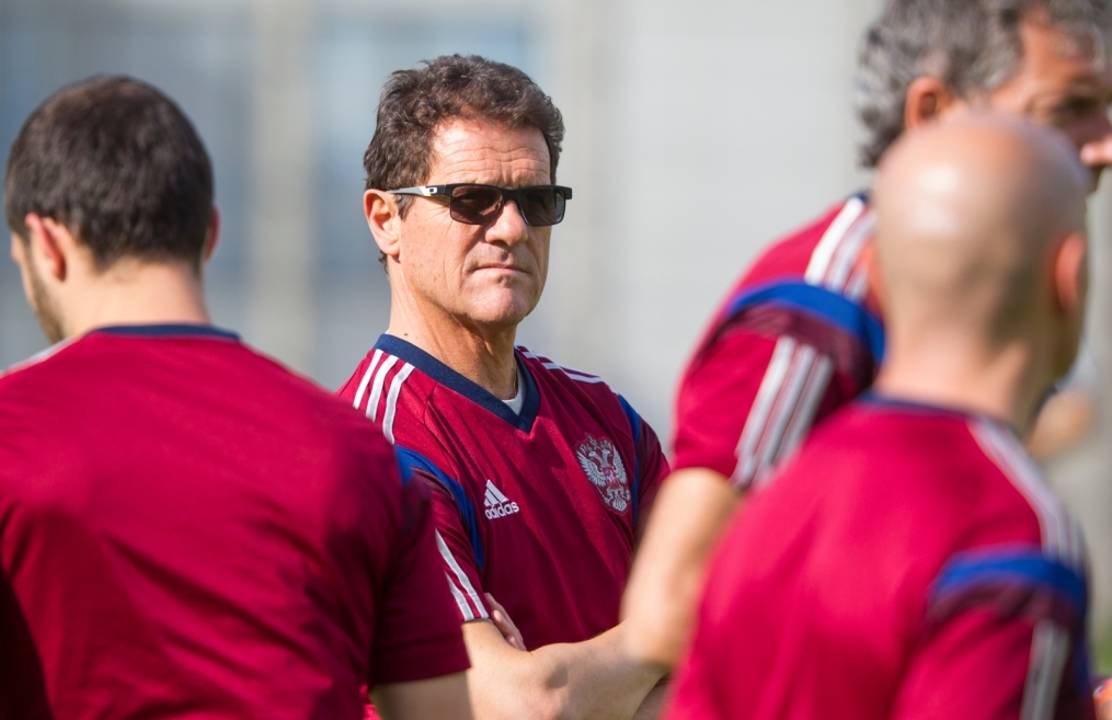 Тренировка сборной России перед матчем со Слоавкией