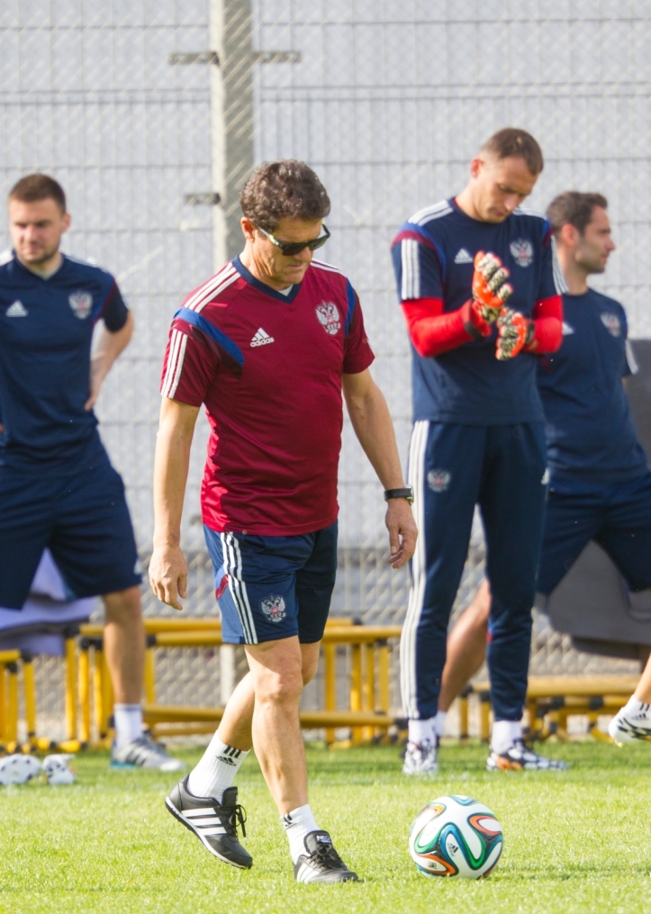Тренировка сборной России перед матчем со Слоавкией