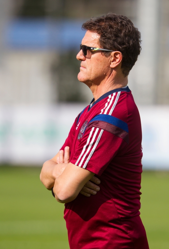 Тренировка сборной России перед матчем со Слоавкией