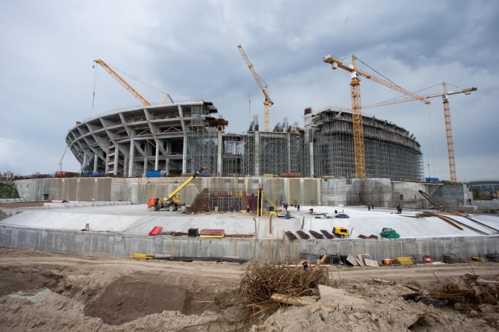 Строительство стадиона на Крестовском острове