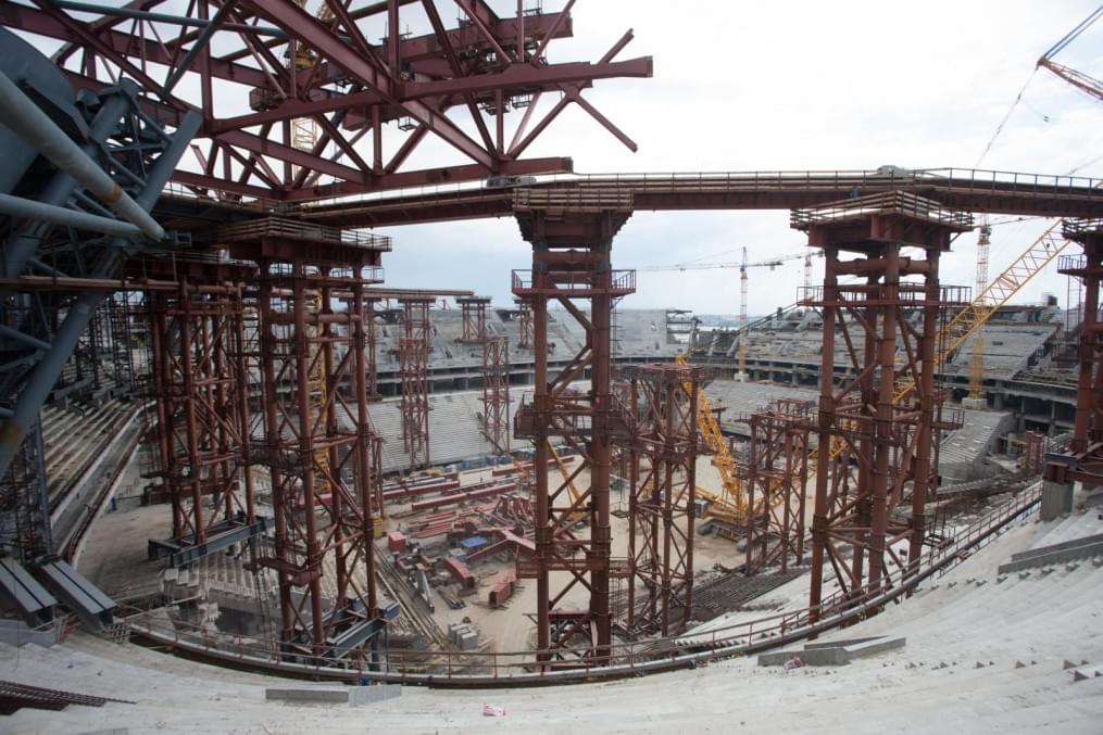 Строительство стадиона на Крестовском острове