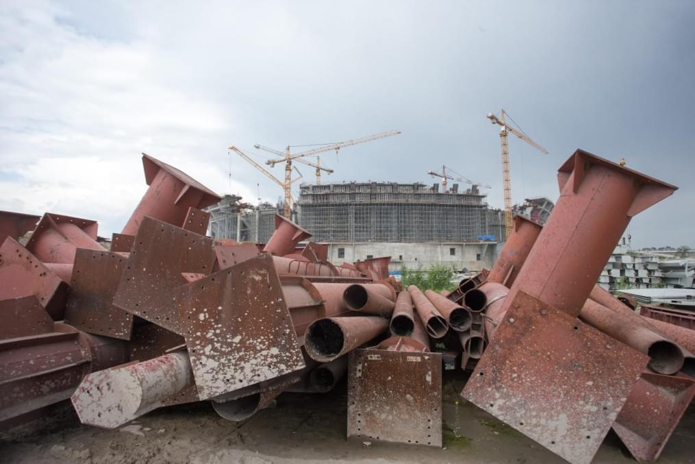 Строительство стадиона на Крестовском острове