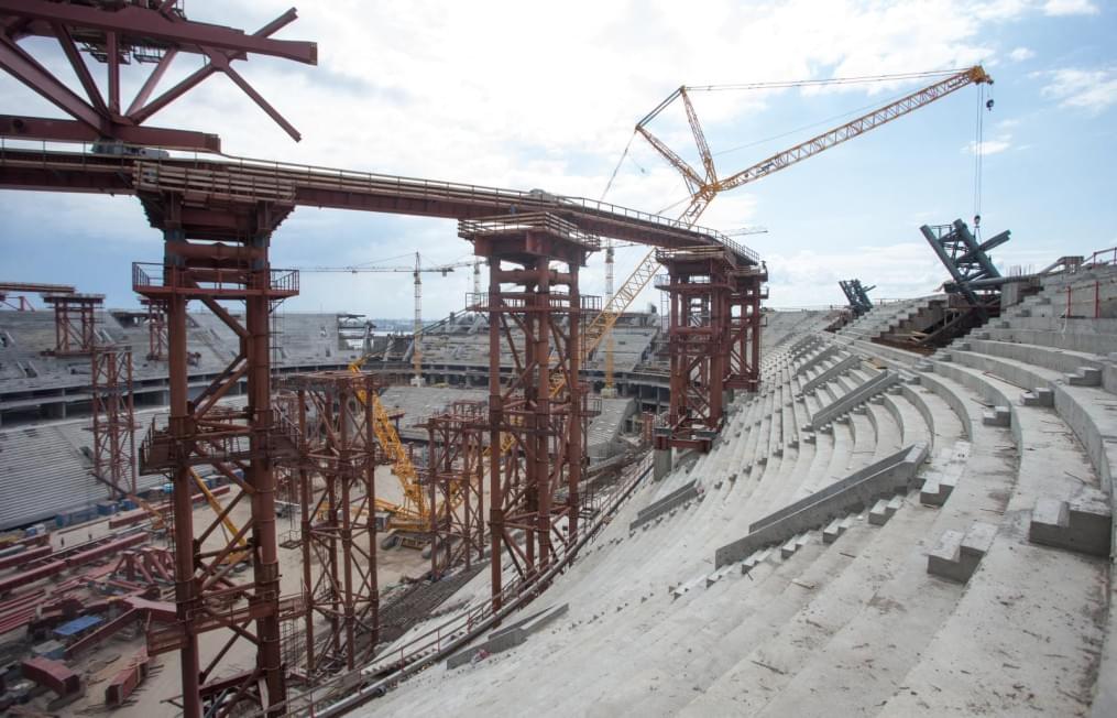 Строительство стадиона на Крестовском острове