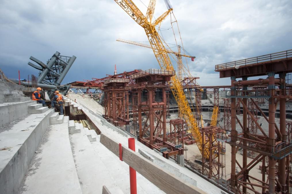 Строительство стадиона на Крестовском острове