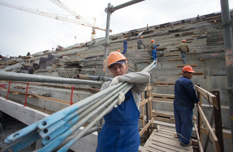 Строительство стадиона на Крестовском острове
